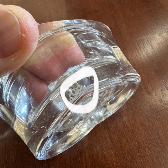 Crate & Barrel Heart-Shaped Glass Candle Holders with Red Candles - Picture 10 of 12